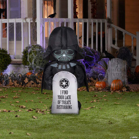 <html>42" Airblown<sup>®</sup> Blowup Inflatable Stylized Darth Vader with Tombstone Halloween Outdoor Yard Decoration</html>