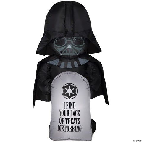<html>42" Airblown<sup>®</sup> Blowup Inflatable Stylized Darth Vader with Tombstone Halloween Outdoor Yard Decoration</html>