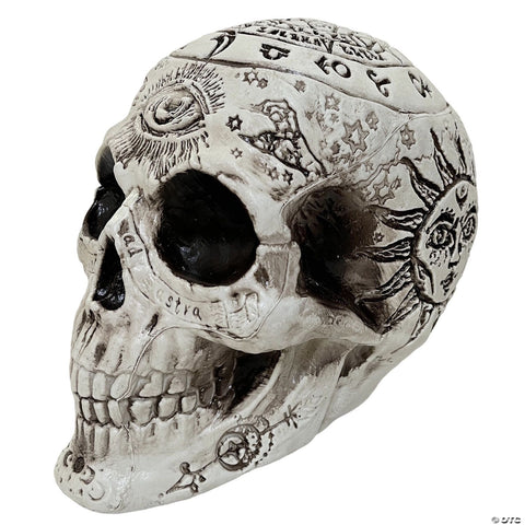 7" Zodiac Skull Halloween Decoration