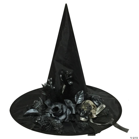 Witch Hat with Bone Skull