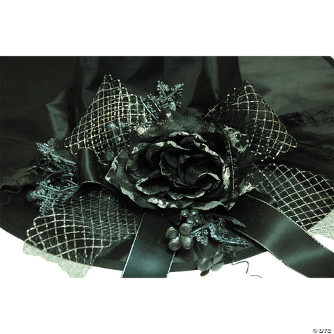 Witch Hat with Black Flower