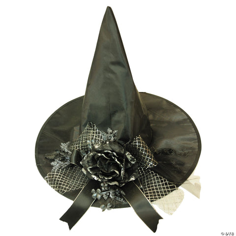 Witch Hat with Black Flower