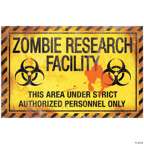 Zombie Research Factory Metal Sign