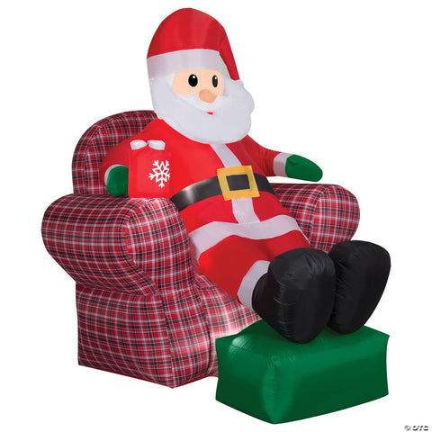 Airblown® Santa in Recliner Scene 6 Ft. Inflatable Christmas Outdoor Yard Decor