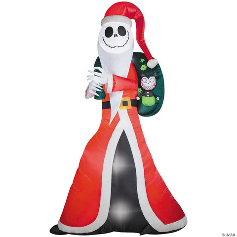 Airblown® Jack Skellington as Sandy Claws 60" Inflatable Christmas Outdoor Yard Decor