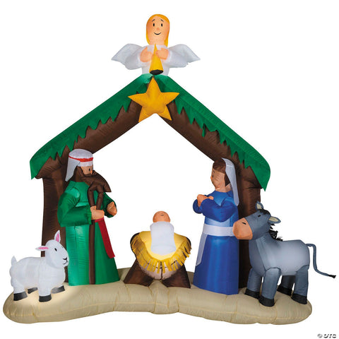 6 Ft. 7" Airblown® Inflatable Light-Up LED Nativity Scene Christmas Outdoor Yard Decoration