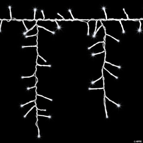 <html>10 Ft. Lightshow<sup>®</sup> Strands of Magic™ Tangle-Free Cool White LED Light Icicle String Christmas Outdoor Yard Decoration</html>