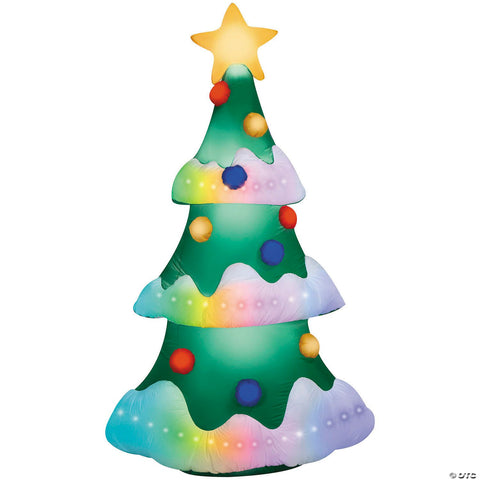9 Ft. Airblown® Inflatable Rainbow Wave Lightshow Christmas Tree Outdoor Yard Decoration