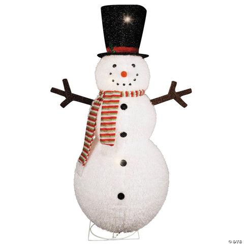 5 Ft. Light-Up Lantern Snowman with Top Hat Christmas Outdoor Yard Decoration