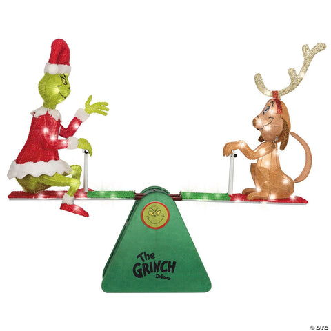 3 Ft. 2" Dr. Seuss™ How the Grinch Stole Christmas Grinch & Max Teeter Totter Outdoor Decoration