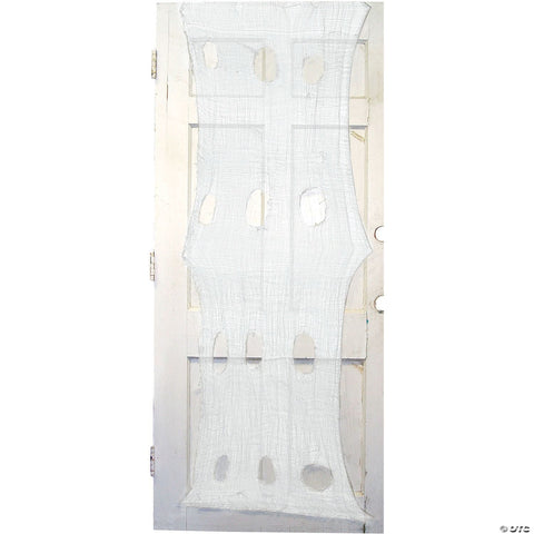 60" x 30" Cream Creepy Door Cloth Polyester Halloween Decoration