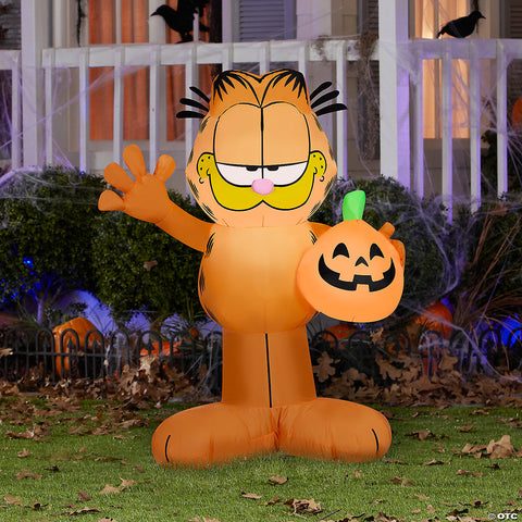 <html>42" Airblown<sup>®</sup> Blowup Inflatable Garfield Halloween Outdoor Yard Decoration</html> | Horror-Shop.com