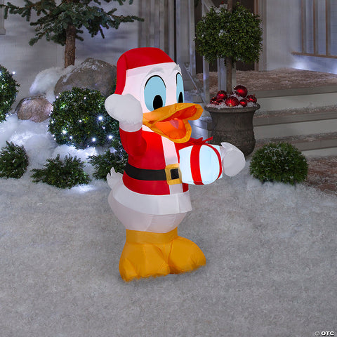 <html>42" Airblown<sup>®</sup> Blowup Inflatable Santa Donald Duck with Built-In Lights Christmas Outdoor Yard Decoration</html> | Horror-Shop.com