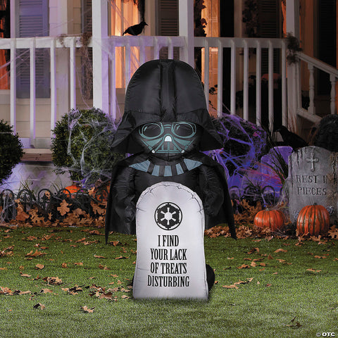 <html>42" Airblown<sup>®</sup> Blowup Inflatable Stylized Darth Vader with Tombstone Halloween Outdoor Yard Decoration</html> | Horror-Shop.com