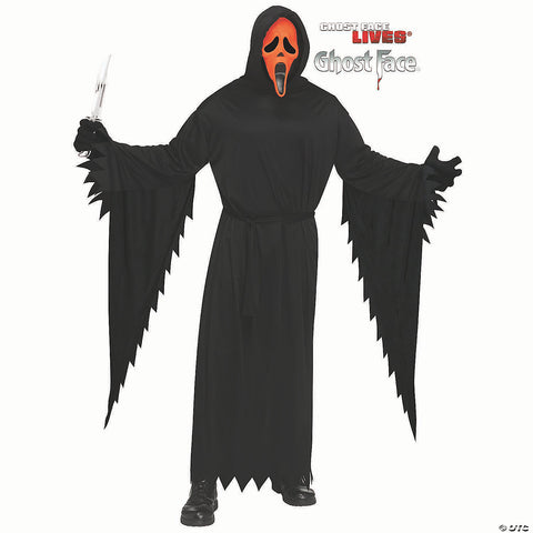<html>Adults Scream™ Ghost Face<sup>®</sup> Fluorescent Orange Costume One Size</html>
