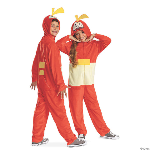 Kids Classic Pokémon® Fuecoco Hooded Jumpsuit Costume - Small -6 | Horror-Shop.com