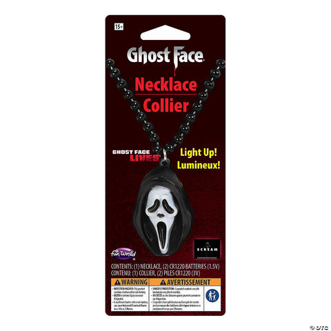 <html>Scream™ Ghost Face<sup>®</sup> Light-Up Necklace Costume Accessory</html>