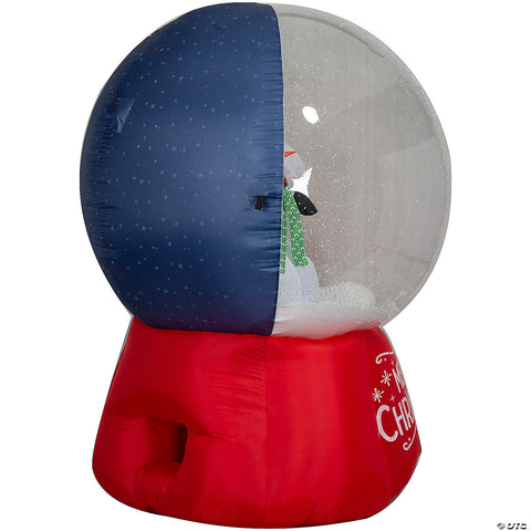 <html>6 Ft. Airblown<sup>®</sup> Santa & Snowman Snow Globe with Snow Pellets & Built-In LED Lights Christmas Outdoor Yard Decoration</html> | Horror-Shop.com