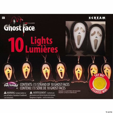 <html>Ghost Face<sup>®</sup> String Lights Halloween Decoration</html>