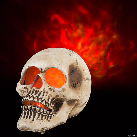 10" Blazing Scenes Skull Projection Fire & Ice | Horror-Shop.com