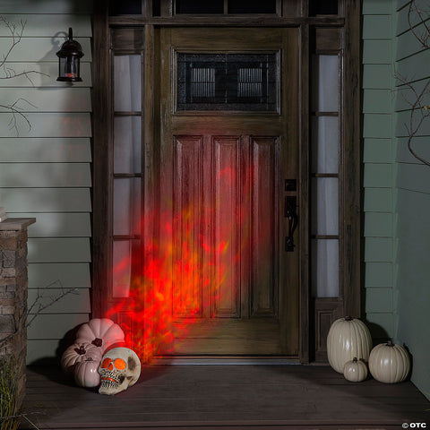 10" Blazing Scenes Skull Projection Fire & Ice | Horror-Shop.com
