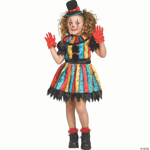 Toddler Colorful Carny Clown Dress Halloween Costume - Extra Large 4-6 | Horror-Shop.com