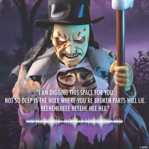 Crouching Grave Digger Animated Prop