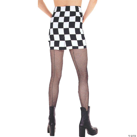 Black Fishnet Pantyhose with Backseam