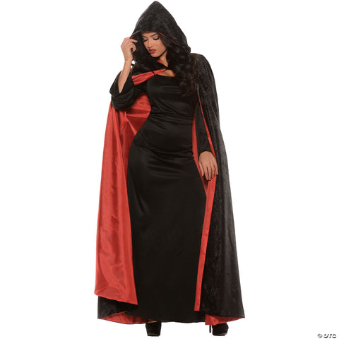 Hooded Velvet Cape With Lining