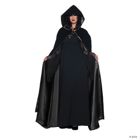 63” Deluxe Velvet & Satin Cape