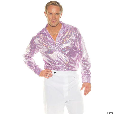 Men's Disco Shirt - Purple Circles