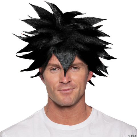 Adults Black Spikey Animé Wig