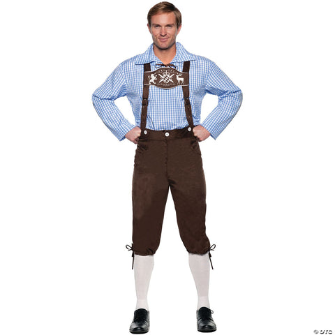 Deluxe Lederhosen Brown Adult Costume