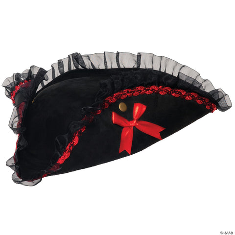 Tricorne Lace Pirate Hat - Adult