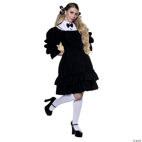 Adults Anime Character Black Layered Bib Dress Costume - Small 4-6