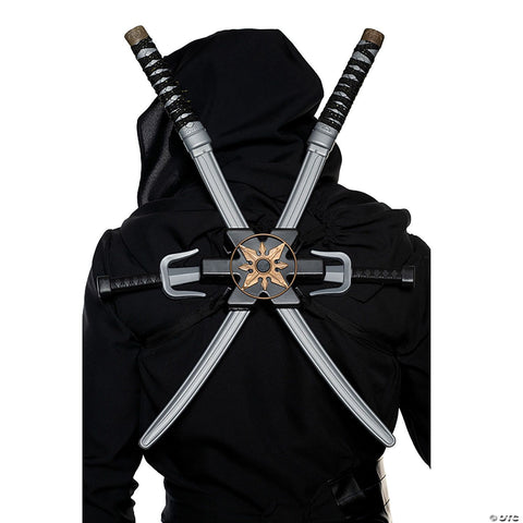 6 Pc. Ninja Sword Sheath Backpack Set Costume Accessory