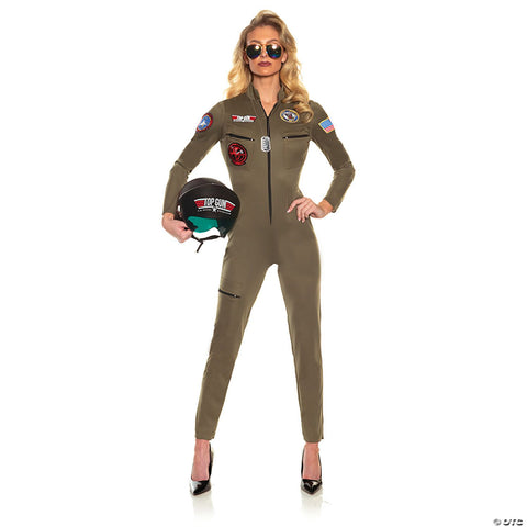 Women's US Navy™ TOP GUN™ Pilot Jumpsuit Costume -  12-14