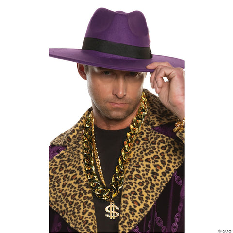 Adults Hustler Character Costume Accessory Kit with Purple Hat