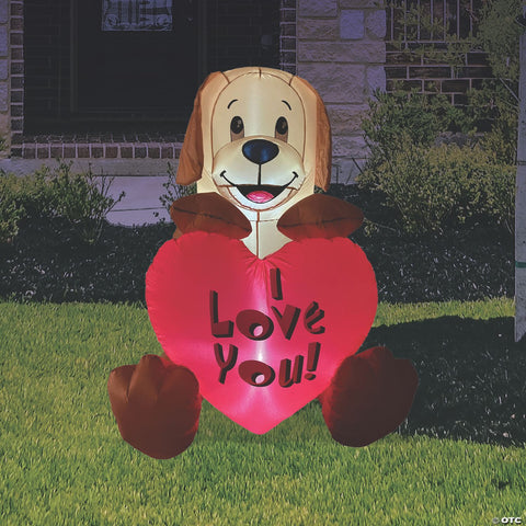 4' I Luv U Puppy Inflatable