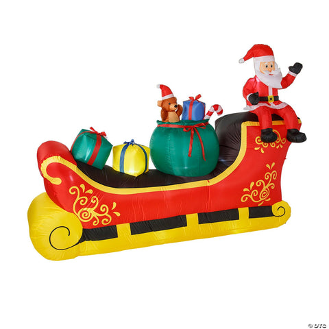 10-Foot Giant Inflatable Santa Sleigh