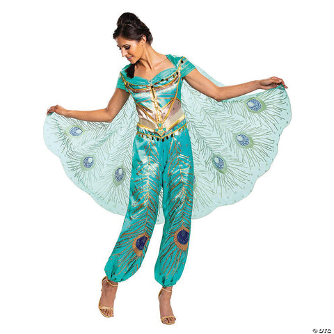Women's Jasmine Teal Deluxe Costume - Aladdin Live Action | Horror-Shop.com