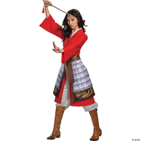 Women's Mulan Hero Red Dress Deluxe Costume | Horror-Shop.com