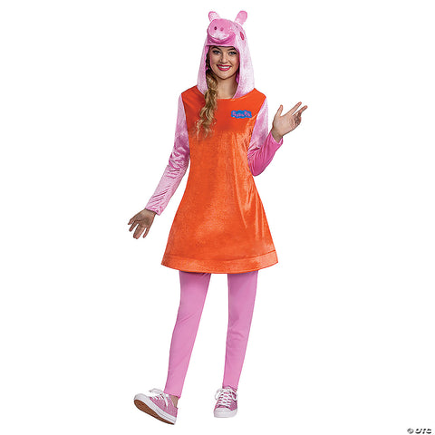 Women's Deluxe Peppa Pig™ Mummy Pig Costume -  8-10