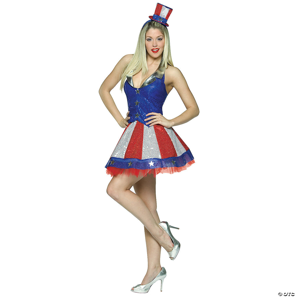 Women's Aunt Samantha Patriotic Costume Women's Aunt Samantha Patriotic Costume