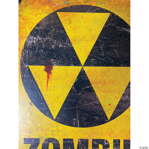 17" Zombie Fallout Shelter Metal Sign | Horror-Shop.com