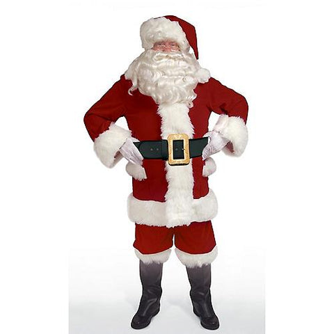 Burgundy Velvet Santa Suit with Overalls - XL