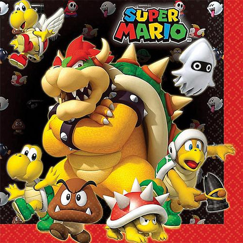 6.5" Super Mario Lunch Napkins - Pack of 16