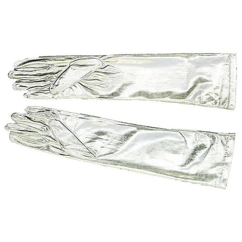 Metallic Elbow-Length Gloves | Horror-Shop.com