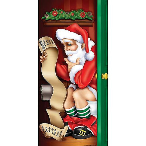 Santa Restroom Door Cover