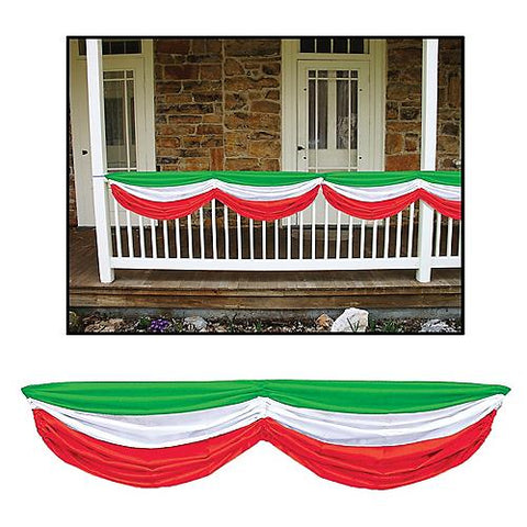 5' Red, White & Green Fabric Bunting